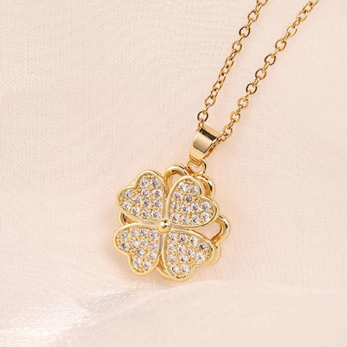 Luxury Four-Leaf Clover Pendant Necklace