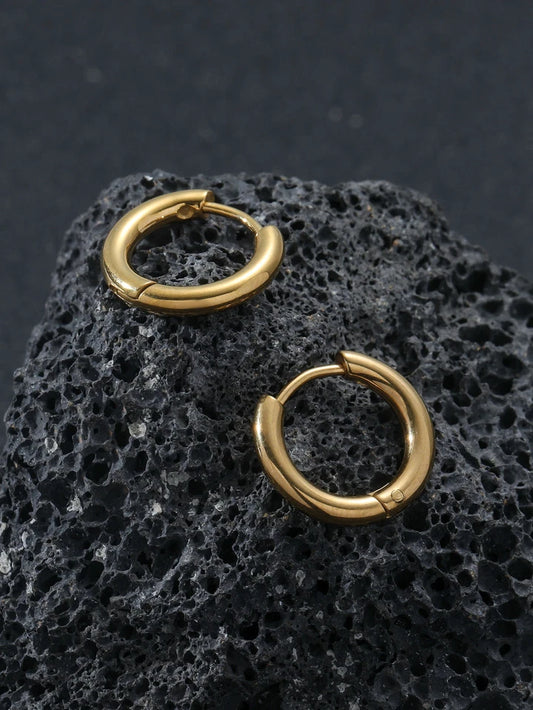 Unisex Small Gold Hoop Earrings