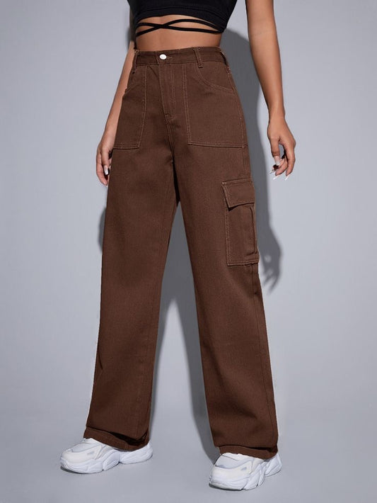 Brown Cargo Jeans
