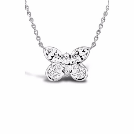 Butterfly-Shaped Diamond Necklace