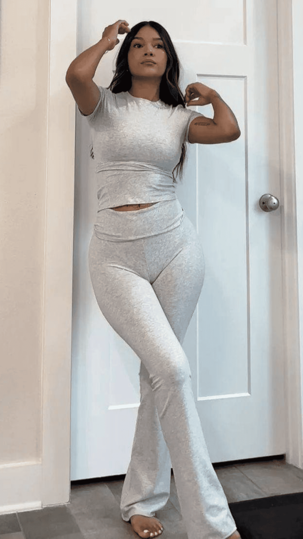 Cotton Bell Leggings Pants Two Piece