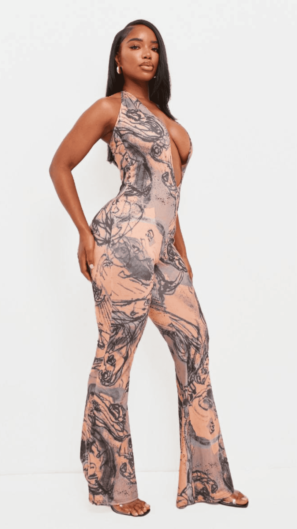 V Neck Jumpsuit