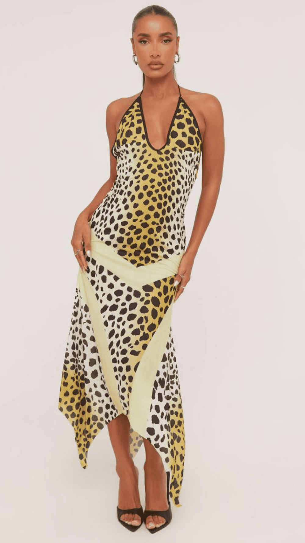 Leopard Print Halter Dress