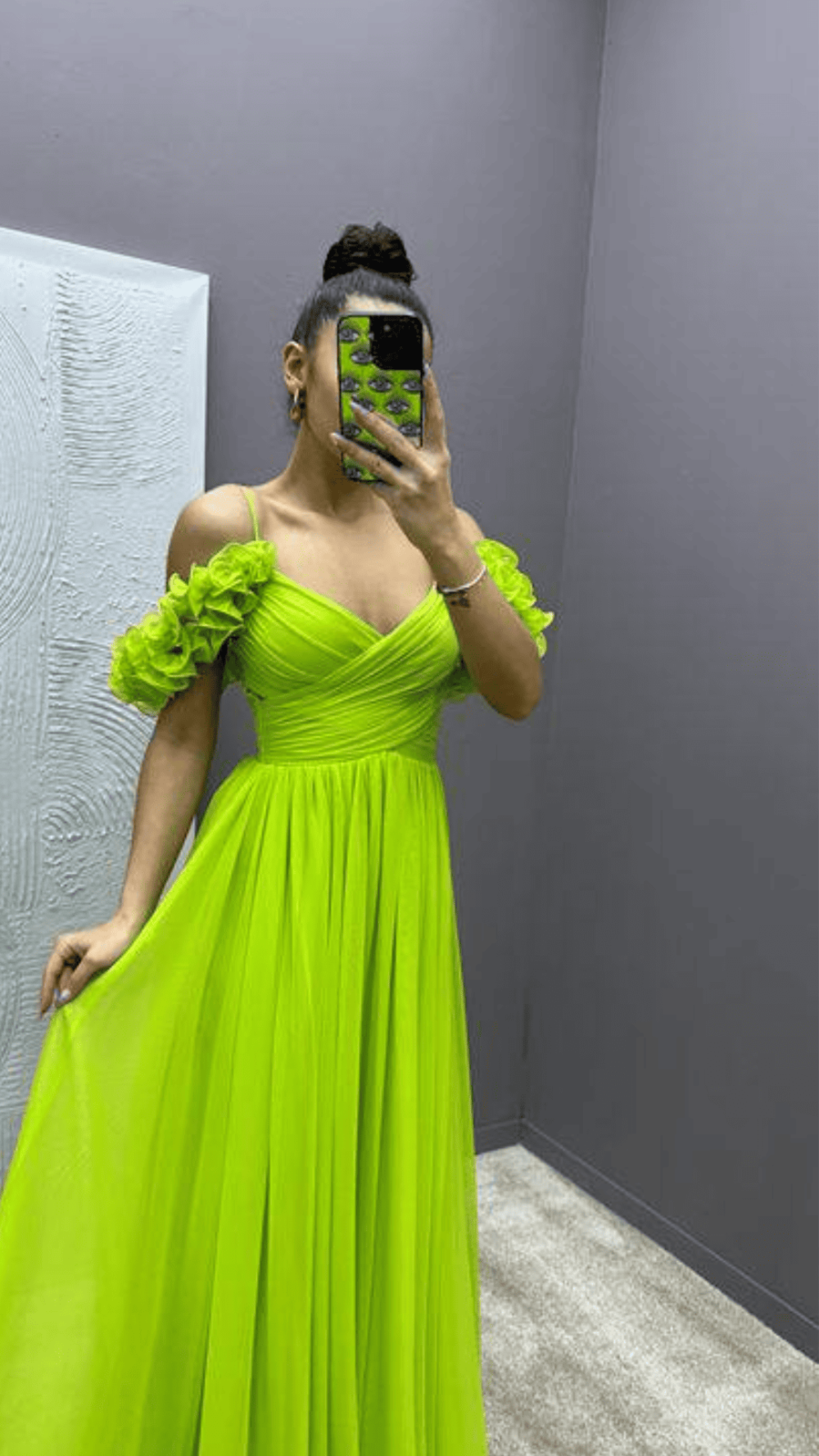 Thin Handed Off-Shoulder Dress