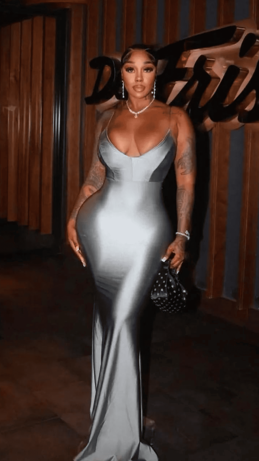 Silky Cut Back Dress