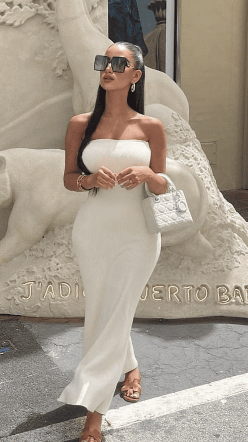 Strapless Rib Maxi Dress